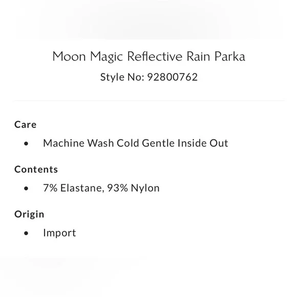 Free People Moon Magic Reflective Rain Parka Size Small NWT - Picture 7 of 17